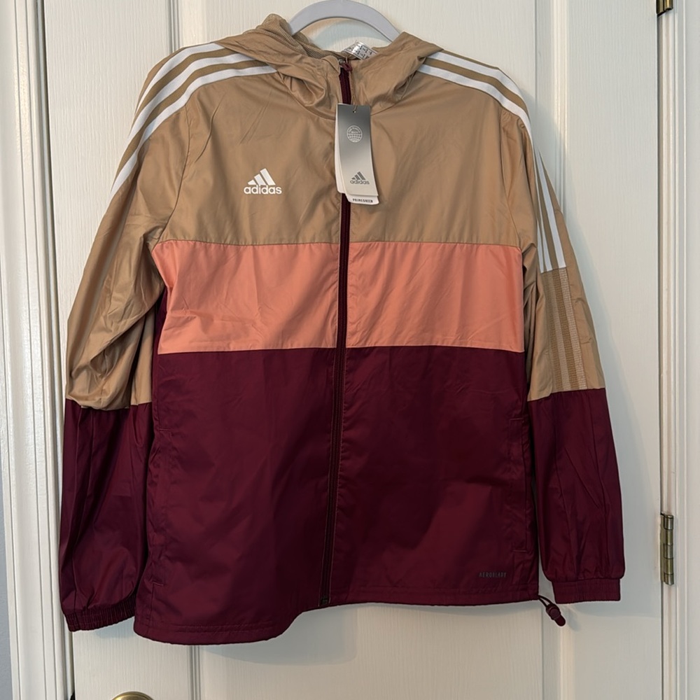 NWT Adidas Multicolor Windbreaker Jacket